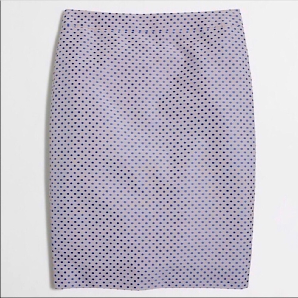 J. Crew Micro Dot Pencil Skirt in Lilac and Blue